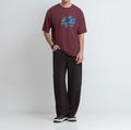 Men's Oversized Graphic T-Shirt - Floating Cat Maroon