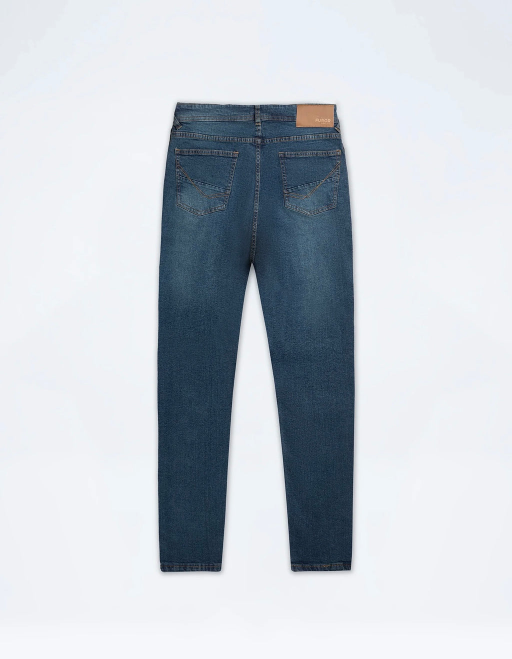 Men's Slim Fit Dark Blue Stretch Denim Jeans – Mid Rise 5-Pocket Casual Wear