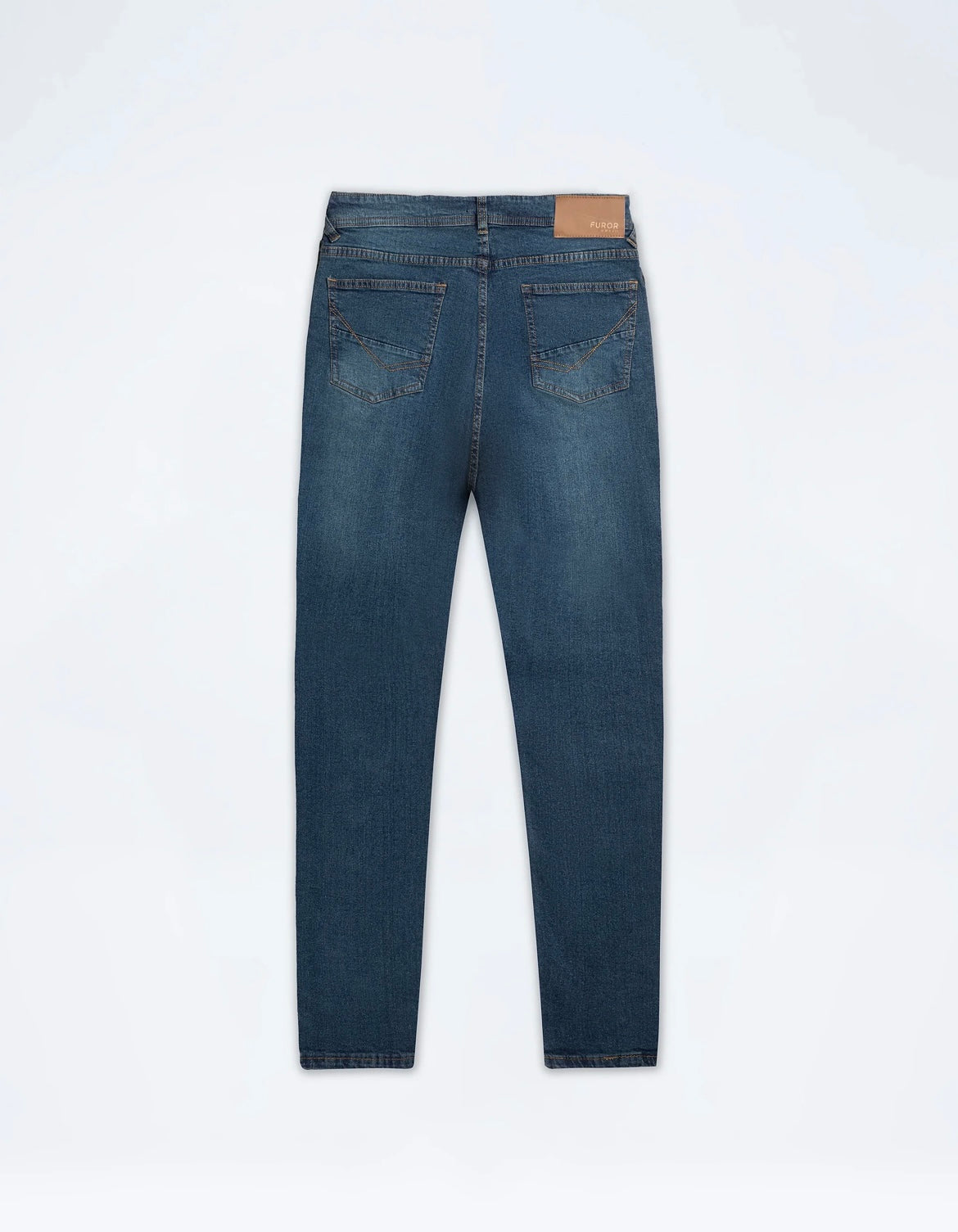 Men's Slim Fit Dark Blue Stretch Denim Jeans – Mid Rise 5-Pocket Casual Wear